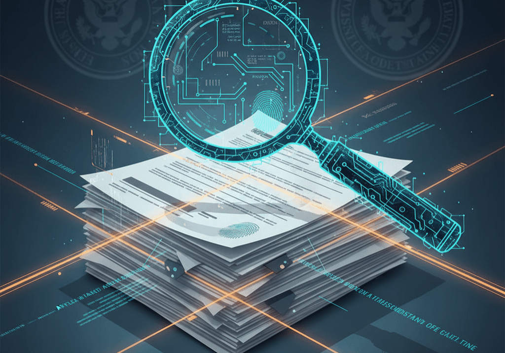 USCIS AI, USCIS artificial intelligence, E2 visa business plan, EB5 business plan, EB5 source of funds, L1 visa documentation, EB1A expert letters, immigration RFEs AI, USCIS document review, immigration fraud detection, Evidence Classifier, StateChat, ImmigrationOS, FDNS-DS NexGen, fraud detection